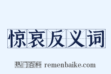 惊哀反义词是什么意思的图片